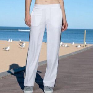 NWT LULULEMON City Summer Pant in White / Heathered Deep Coal 10